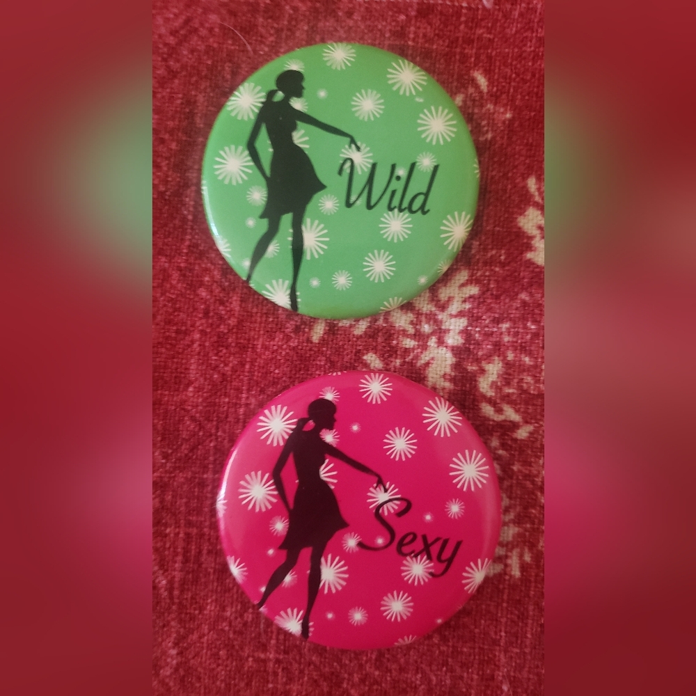 Green and Pink Pins Set